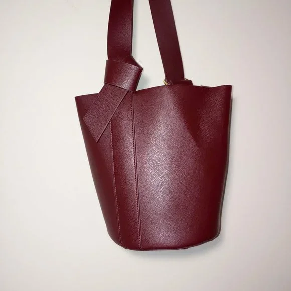 Bucket Bag Faux Fur Tote Bag Zara Zara Faux Leather Round Bucket